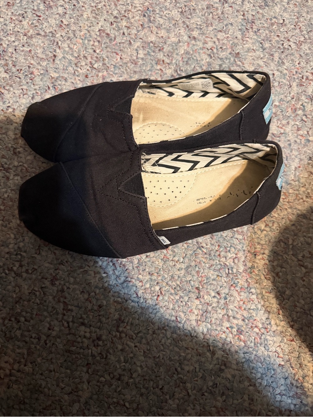 Toms Black Canvas Classic Slip-Ons